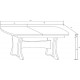 ALASKA stolik 130 - 176 cm ława z regulacją wysokości