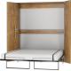 TEDDY 160 łóżko chowane w szafie 160 x 200 cm