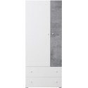 Sigma SI3 szafa dwudrzwiowa biały/beton