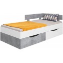 Sigma SI15 łóżko 90x200 biały/beton
