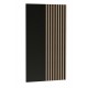 Panel ścienny 80 cm czarny mat z lamelami dąb artisan CALI C10