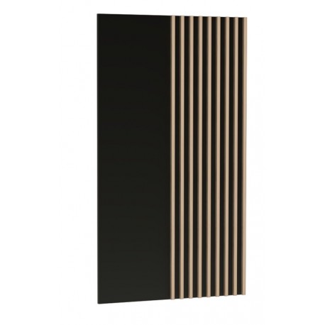 Panel ścienny 80 cm czarny mat z lamelami dąb artisan CALI C10