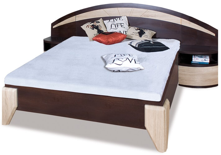 Dome łóżko 160 cm z szafkami nocnymi sosna laredo sonoma