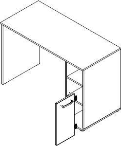 FORQUICK CPLB21N biurko młodzieżowe 110 cm dąb sonoma techniczny