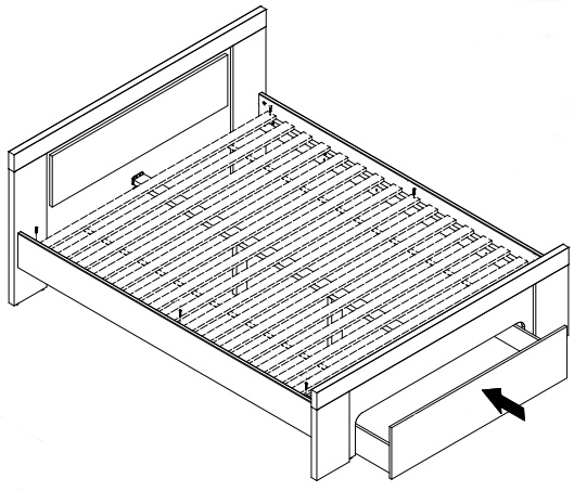 Anticca łóżko loz/160 techniczny