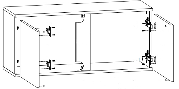 Graphic szafka wisząca SFW2D/86/38/C techniczny