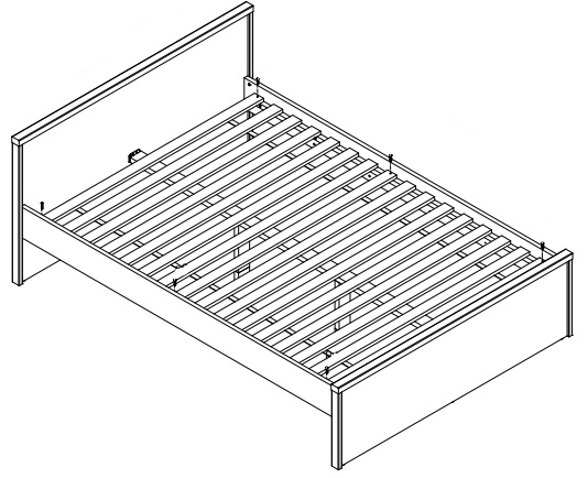 Pori łóżko LOZ/140 techniczny