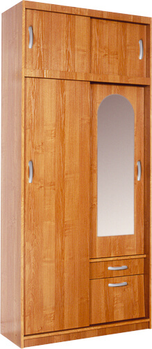ALEKSANDER szafa z lustrem 100 cm z półkami i szufladą