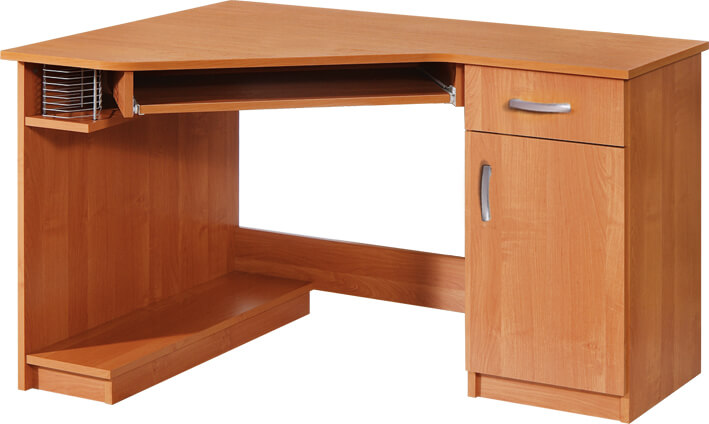 CARMEN biurko 123 cm z półką na klawiaturę i szufladami