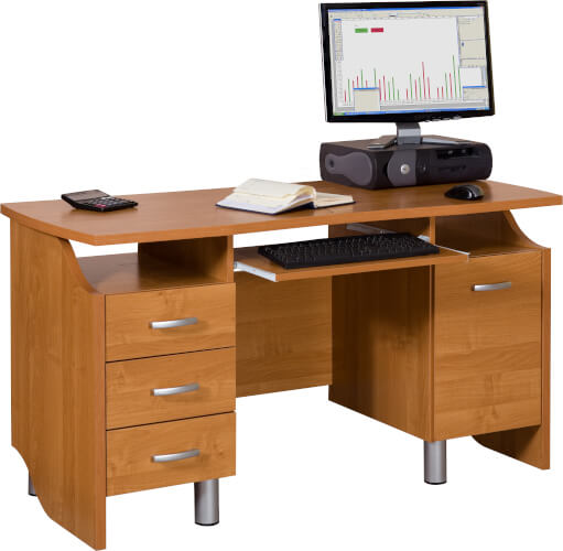 COMBI biurko 140 cm z półką na klawiaturę i szufladami aranżacja