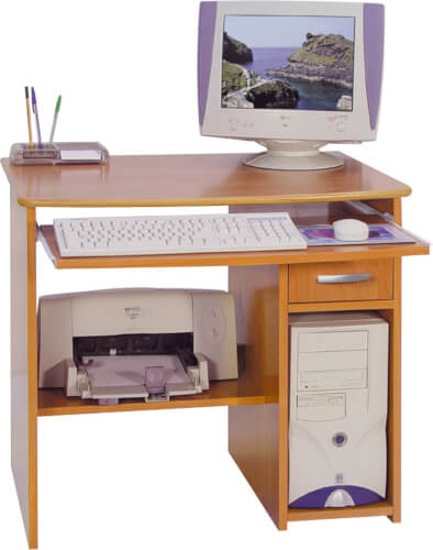 MEDIUM biurko 80 cm z szufladą i półką na klawiaturę