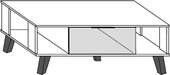SVEN SVN-05 ława duża 120 cm z szufladami techniczny