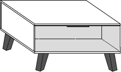 SVEN SVN-06 ława mała 80 cm z szufladami techniczny