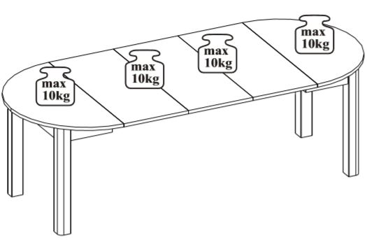 Stół indus techniczny rozłożony