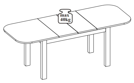 Rea stół 140-175-210 cm rozsuwany techniczne udźwig